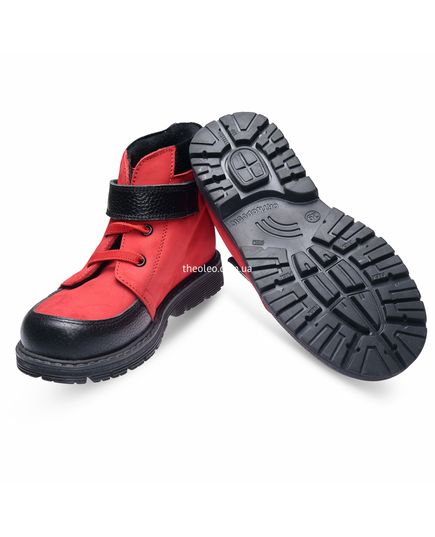 Черевики для дівчаток Theo Leo червоного кольору, Колір: чорний/червоний, Розмір: 26, зображення 2