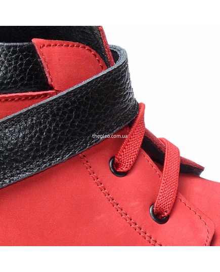 Черевики для дівчаток Theo Leo червоного кольору, Колір: чорний/червоний, Розмір: 26, зображення 3
