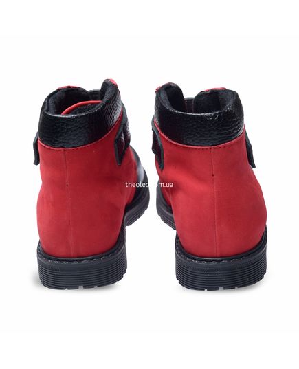 Черевики для дівчаток Theo Leo червоного кольору, Колір: чорний/червоний, Розмір: 26, зображення 4