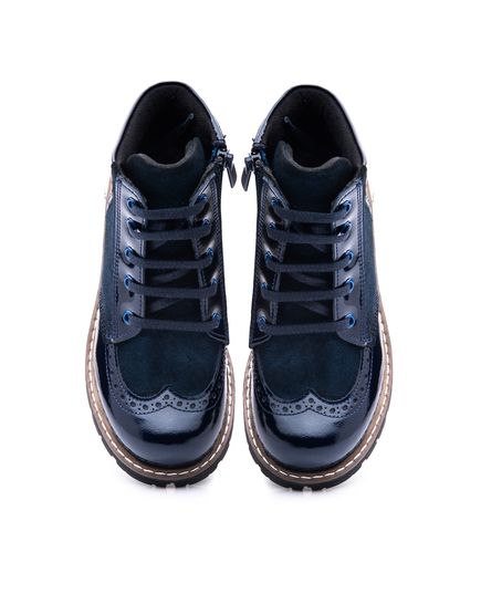 Ботинки для девочек Theo Leo темно-синего цвета, Цвет: т.синій, Размер: 21, изображение 4