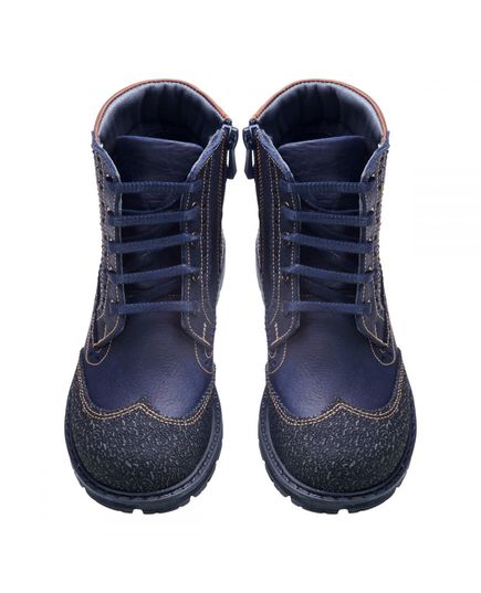 Ботинки для мальчиков Theo Leo темно-синего цвета, Цвет: т.синій, Размер: 21, изображение 4
