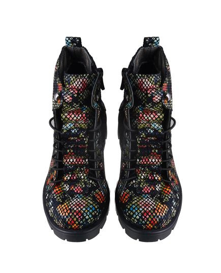 Ботинки для девочек Theo Leo разноцветные, Цвет: черный/цветок, Размер: 27, изображение 4