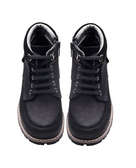 Ботинки для мальчиков Theo черного цвета, Цвет: чорний, Размер: 24, изображение 4