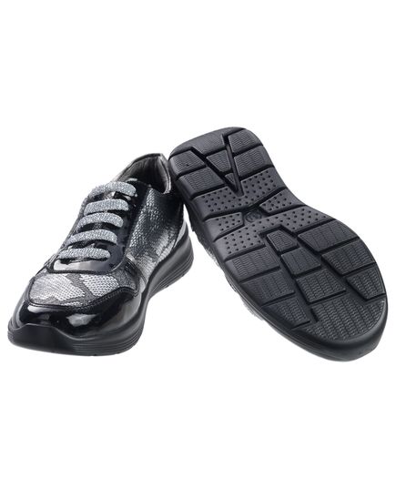 Кроссовки для девочек Theo Leo черного цвета, Цвет: чорний/змія, Размер: 28, изображение 2