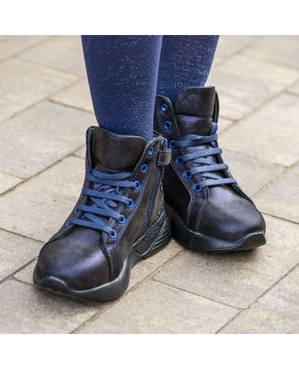 Ботинки для девочек Theo Leo темно-синего цвета, Цвет: т.синій, Размер: 38, изображение 5