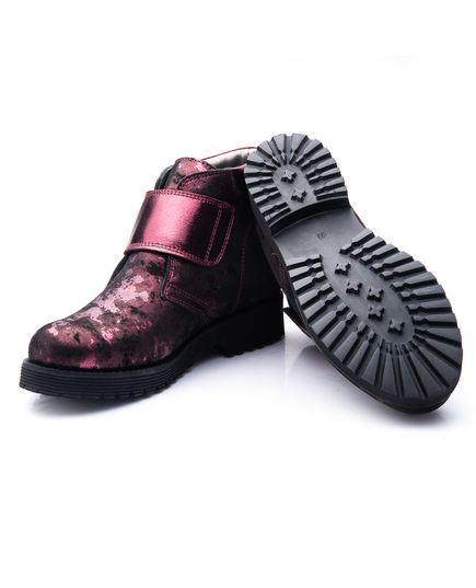 Ботинки для девочек Theo Leo бордового цвета, Цвет: бордовий, Размер: 39, изображение 5