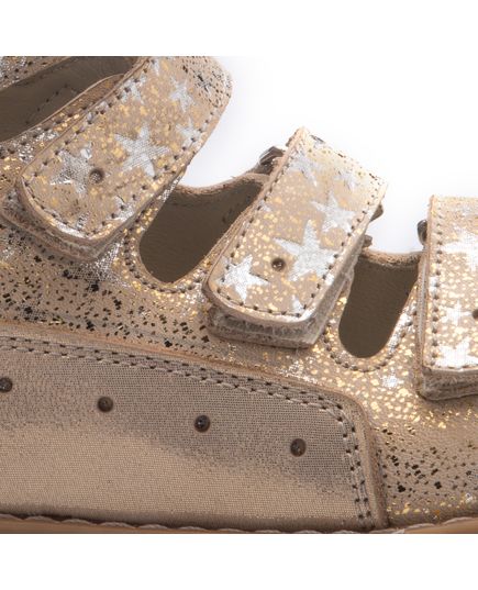 Ортопедические босоножки для девочек Theo Leo золотого цвета, Цвет: бежевий/золото, Размер: 26, изображение 2