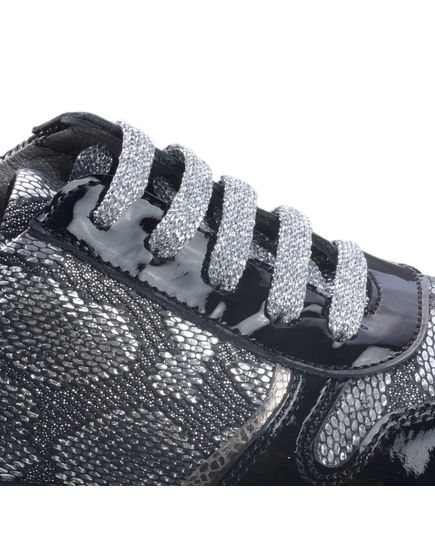 Кроссовки для девочек Theo Leo черного цвета, Цвет: чорний/змія, Размер: 28, изображение 3