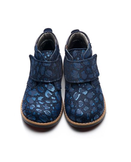 Ботинки для девочек Theo Leo темно-синего цвета, Цвет: т.синій/ леопард, Размер: 21, изображение 5