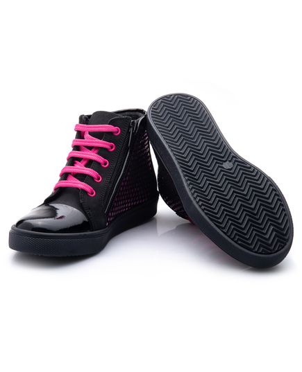 Ботинки для девочек Theo Leo черного и розового цветов, Цвет: чорний/рожевий, Размер: 26, изображение 5