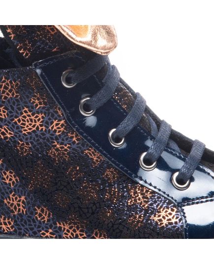 Черевики для дівчат Theo Leo темно-синього кольору, Колір: синій/золотий, Розмір: 21, зображення 3