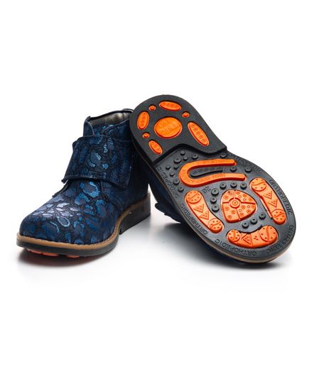 Ботинки для девочек Theo Leo темно-синего цвета, Цвет: т.синій/ леопард, Размер: 21, изображение 3