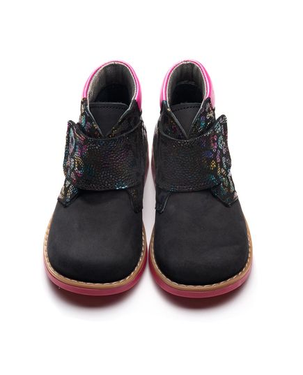 Ботинки для девочек Theo Leo черного цвета, Цвет: чорний/різнокольор./рожевий, Размер: 21, изображение 5
