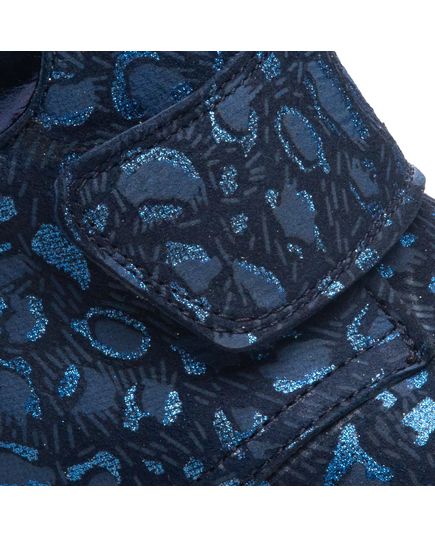 Ботинки для девочек Theo Leo темно-синего цвета, Цвет: т.синій/ леопард, Размер: 21, изображение 4