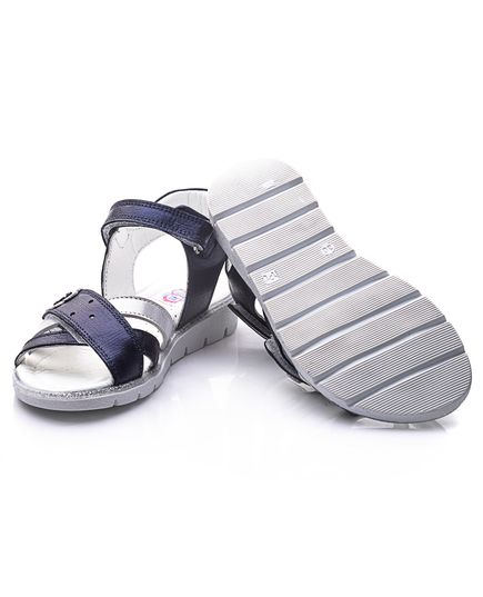 Сандалі для дівчаток Theo Leo синього кольору, Колір: синій/білий, Розмір: 28, зображення 2