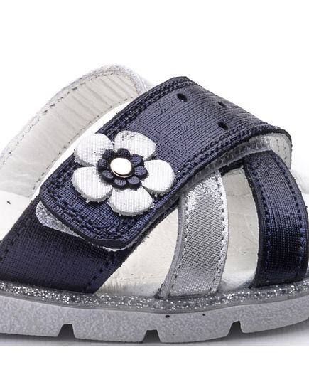 Сандалі для дівчаток Theo Leo синього кольору, Колір: синій/білий, Розмір: 28, зображення 3