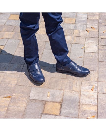 Туфлі для хлопчиків Theo Leo темно-синього кольору, Колір: т.синій, Розмір: 35, зображення 3