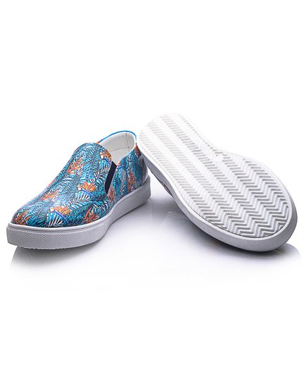 Слипоны для девочек 717, Цвет: синій /мікс, Размер: 40, изображение 4