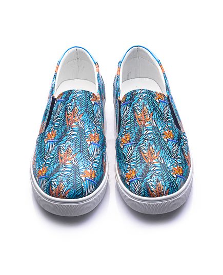 Слипоны для девочек 717, Цвет: синій /мікс, Размер: 40, изображение 2