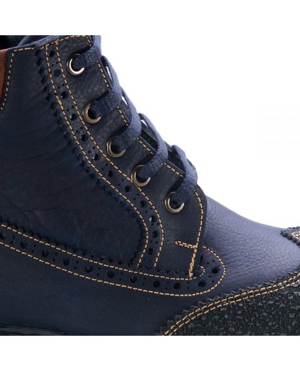 Ботинки для мальчиков Theo Leo темно-синего цвета, Цвет: т.синій, Размер: 21, изображение 3