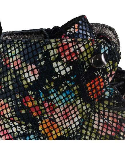 Ботинки для девочек Theo Leo разноцветные, Цвет: черный/цветок, Размер: 27, изображение 3