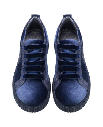 Туфлі для дівчаток Theo Leo синього кольору, Колір: синій, Розмір: 31, зображення 4