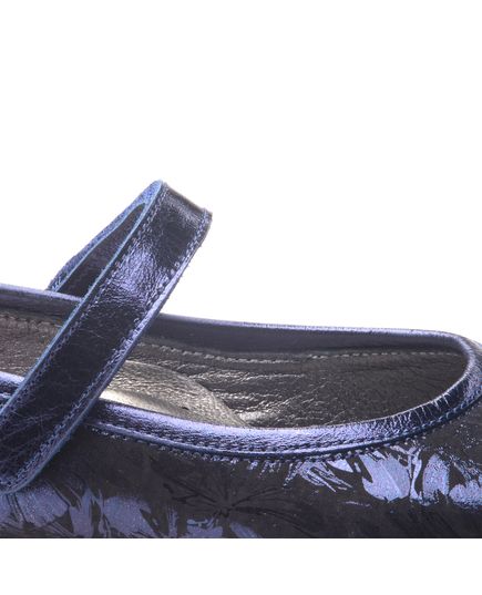 Туфлі для дівчаток Theo Leo синього кольору, Колір: чорний/синій прінт, Розмір: 35, зображення 4