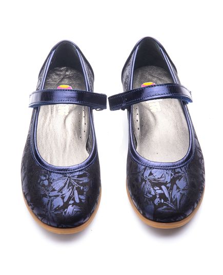 Туфлі для дівчаток Theo Leo синього кольору, Колір: чорний/синій прінт, Розмір: 35, зображення 3