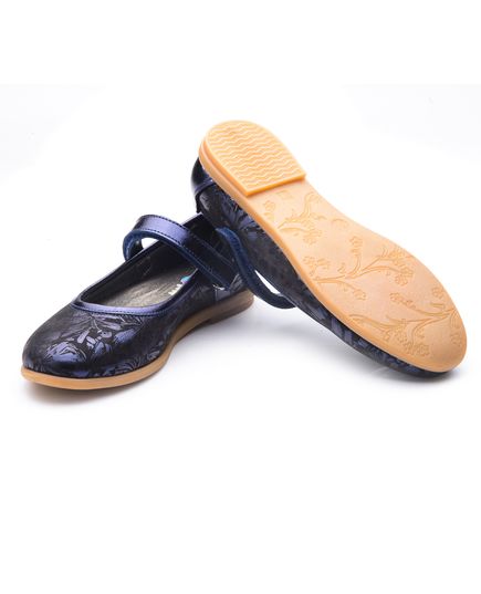 Туфлі для дівчаток Theo Leo синього кольору, Колір: чорний/синій прінт, Розмір: 35, зображення 2