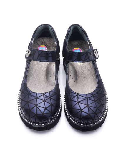 Туфлі для дівчаток Theo Leo синього кольору, Колір: т.синій, Розмір: 27, зображення 3