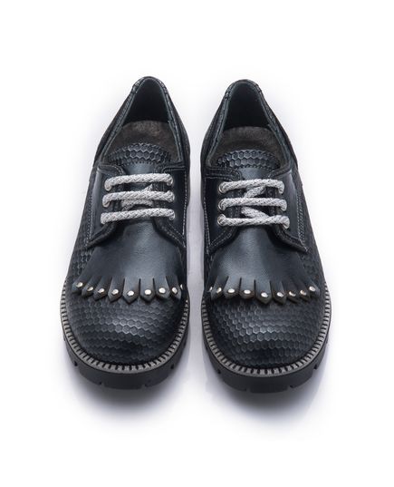 Туфлі для дівчаток Theo Leo сірого кольору, Колір: сірий, Розмір: 37, зображення 2