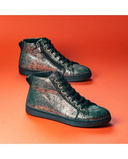 Черевики для дівчат Theo Leo чорного та золотого кольорів, Колір: чорний/золотий, Розмір: 28, зображення 2