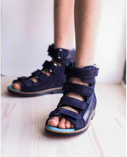 Ортопедичні босоніжки для хлопчиків Theo Leo темно-синього кольору, Колір: т.синій, Розмір: 21, зображення 3