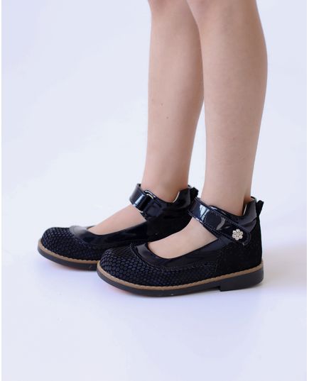 Туфлі для дівчаток Theo Leo темно-синього кольору, Колір: т.синій, Розмір: 35, зображення 3