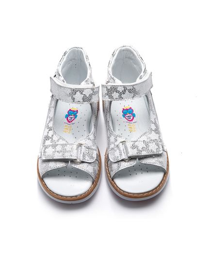 Босоніжки для дівчаток Theo Leo срібного кольору, Колір: срібний принт, Розмір: 23, зображення 3