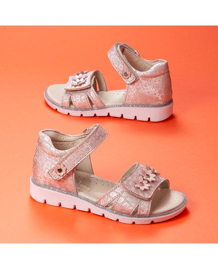 Сандалі для дівчаток Theo Leo бежевого кольору, Колір: золотий леопард, Розмір: 26, зображення 5