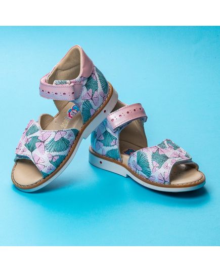 Босоножки для девочек Theo Leo разноцветные, Цвет: рожевий/різнокольоровий, Размер: 24, изображение 2