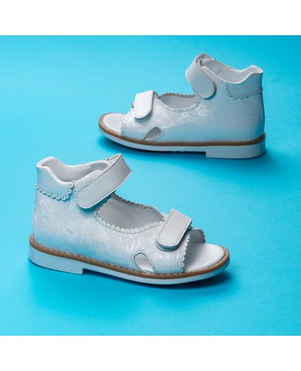 Босоніжки для дівчаток Theo Leo білого кольору, Колір: білий, Розмір: 24, зображення 2