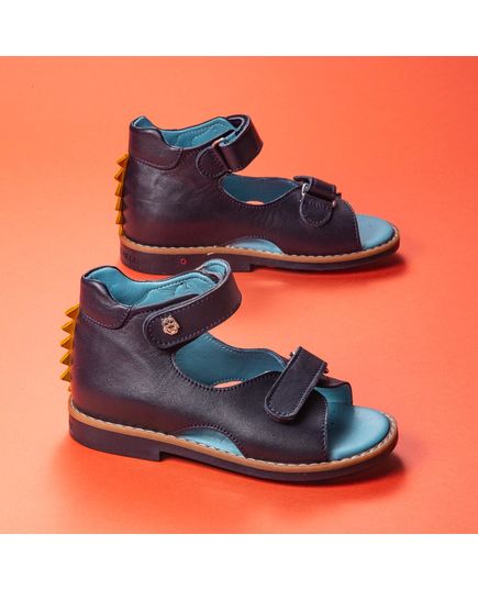 Босоножки для мальчиков Theo Leo темно-синего цвета, Цвет: т.синій, Размер: 35, изображение 3