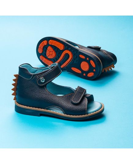 Босоножки для мальчиков Theo Leo темно-синего цвета, Цвет: т.синій, Размер: 24, изображение 2