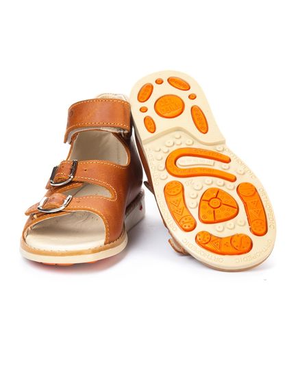 Босоніжки для хлопчиків Theo Leo коричневого кольору, Колір: коричневий, Розмір: 23, зображення 5