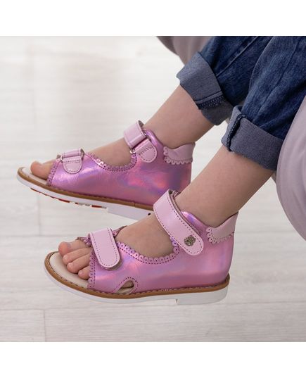 Босоніжки для дівчаток Theo Leo рожевого кольору, Колір: рожевий, Розмір: 21, зображення 3