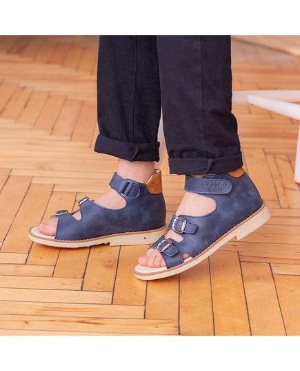 Босоніжки для хлопчиків Theo Leo синього кольору, Колір: синій, Розмір: 27, зображення 3