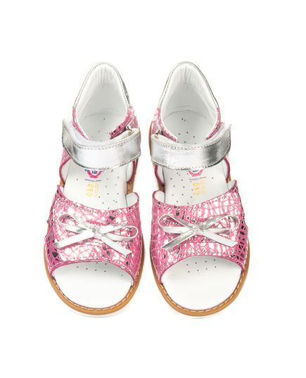 Босоножки для девочек Theo Leo серебряного и розового цветов, Цвет: рожевий/срібло, Размер: 27, изображение 3