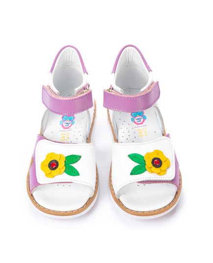Босоножки для девочек Theo Leo белого и сиреневого цветов, Цвет: білий/бузковий, Размер: 29, изображение 5