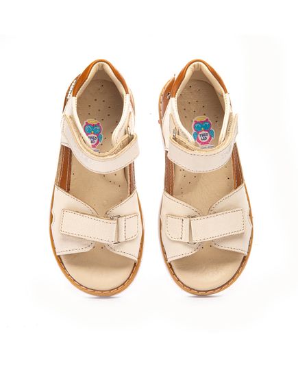 Босоніжки для хлопчиків Theo Leo бежевого кольору, Колір: бежевий/коричневий, Розмір: 23, зображення 3