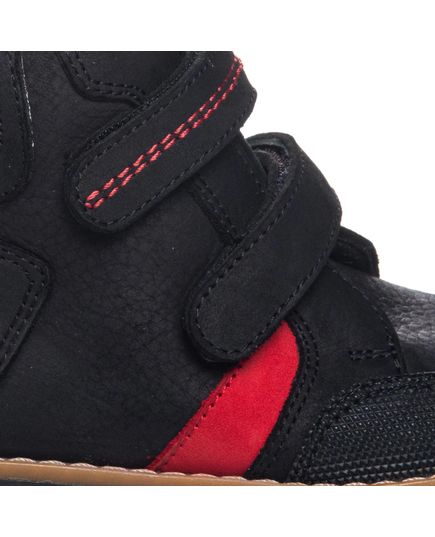 Черевики для хлопчиків Theo Leo чорного кольору, Колір: чорний/червоний, Розмір: 19, зображення 4