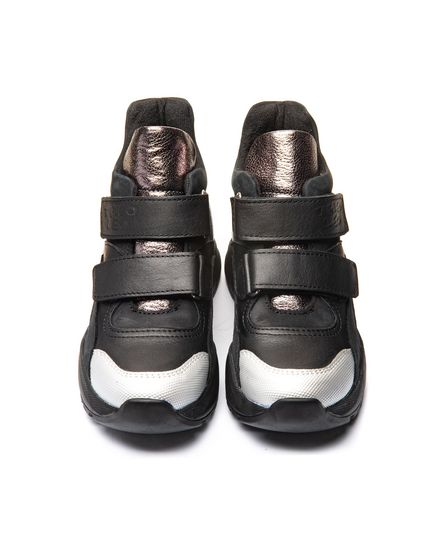 Ботинки для девочек Theo Leo черного цвета, Цвет: чорний/сріблястий, Размер: 26, изображение 4