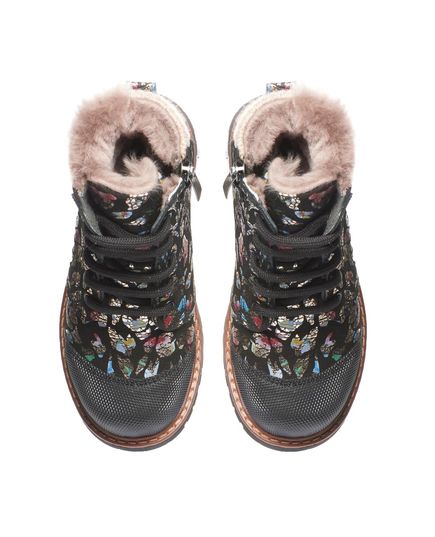 Зимние ботинки для девочек Theo Leo черного цвета, Цвет: чорний/золотий, Размер: 27, изображение 4