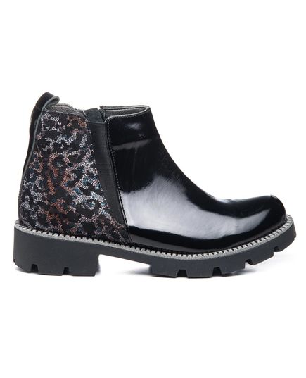 Ботинки для девочек Theo Leo черного цвета, Цвет: чорний/леопард, Размер: 37, изображение 4